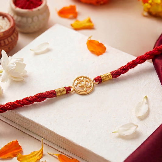 Mandala Om Gold Plated 925 Silver Rakhi (ALVINA Signature)