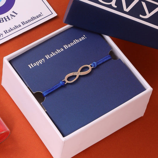 Rakhi Special 925 Sterling Silver Infinity Bhai Rakhi