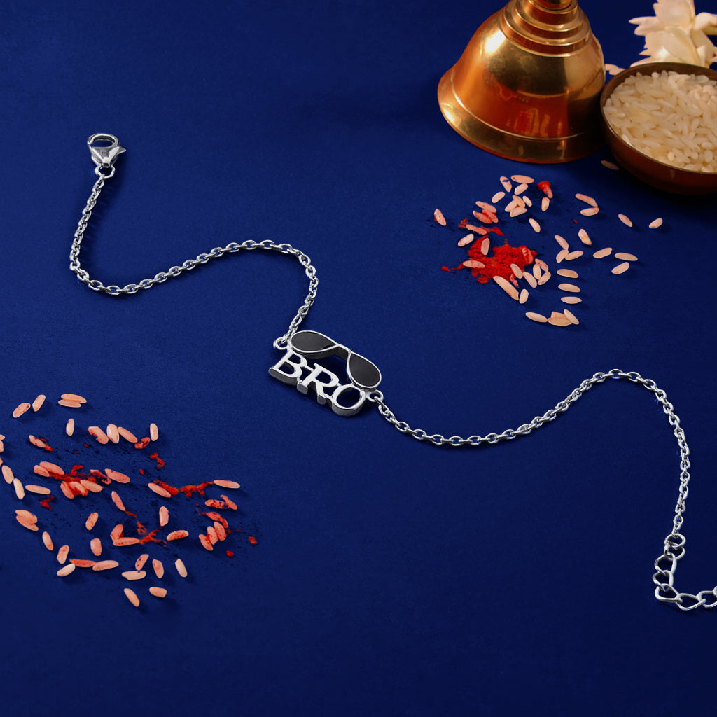 Cool Bro Rhodium-Plated 925 Sterling Silver Rakhi