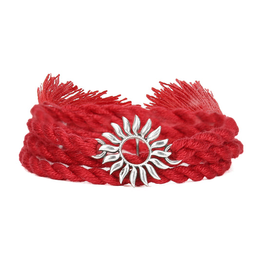Radiant Sunbeam Rhodium-Plated 925 Sterling Silver Rakhi