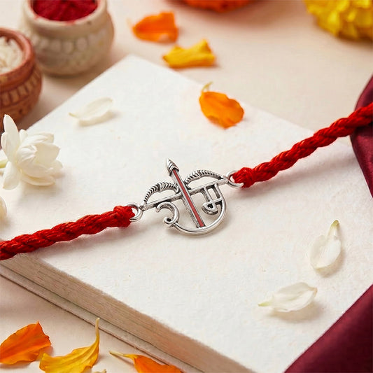 Ram Dhanush Oxidised 925 Silver Rakhi (ALVINA Signature)