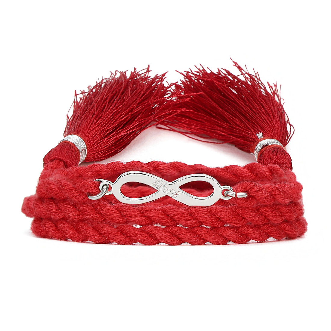 Infinity Bhai Rhodium Plated Silver Rakhi