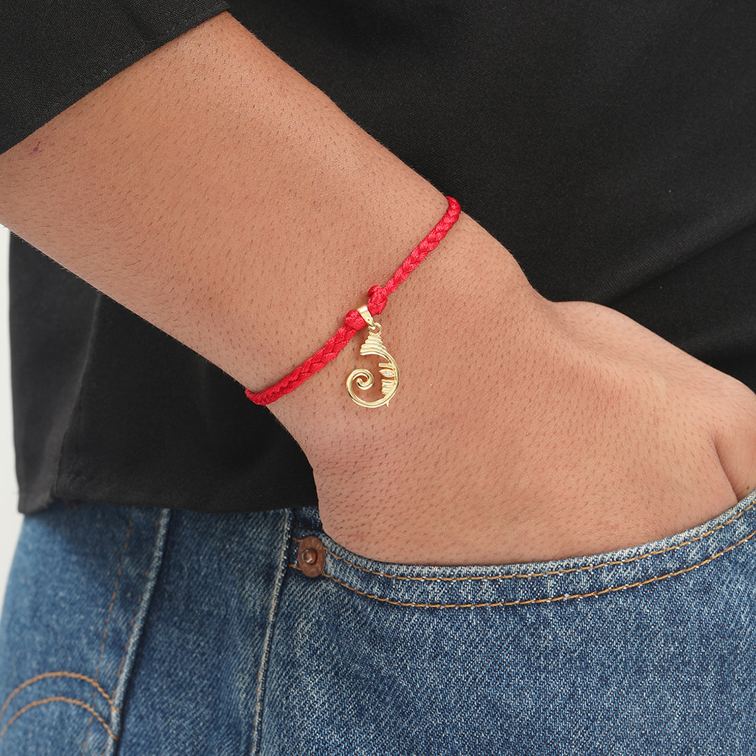 Ganesh Ji Grace With Cubic Zirconia Gold-Plated Sterling Silver Thread Rakhi