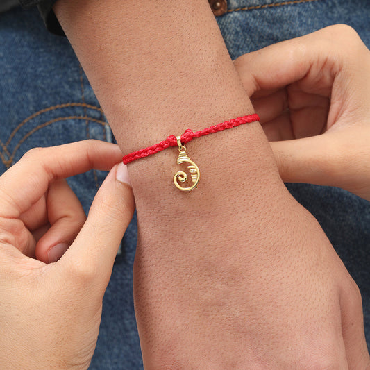 Ganesh Ji Grace With Cubic Zirconia Gold-Plated Sterling Silver Thread Rakhi
