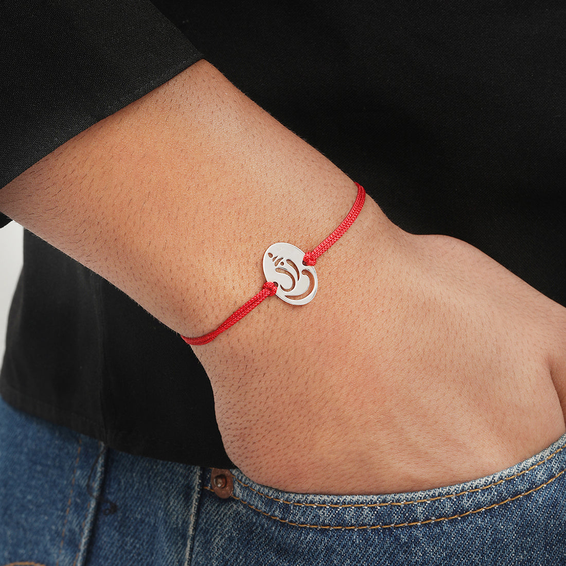 Rakhi Special 925 Sterling Silver Ganesha Rakhi
