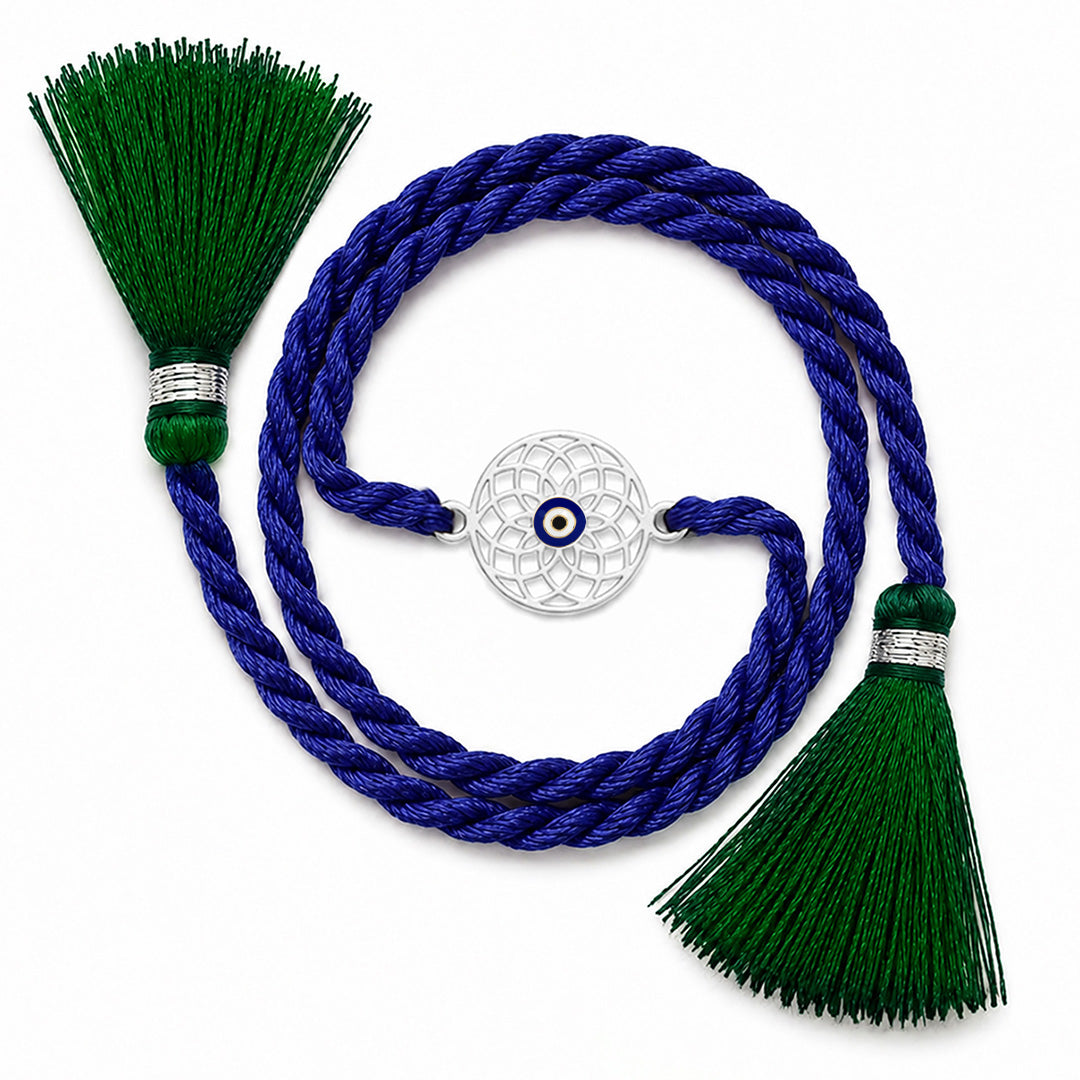 Mystic Mandala Evil Eye Silver Rakhi (ALVINA Signature)