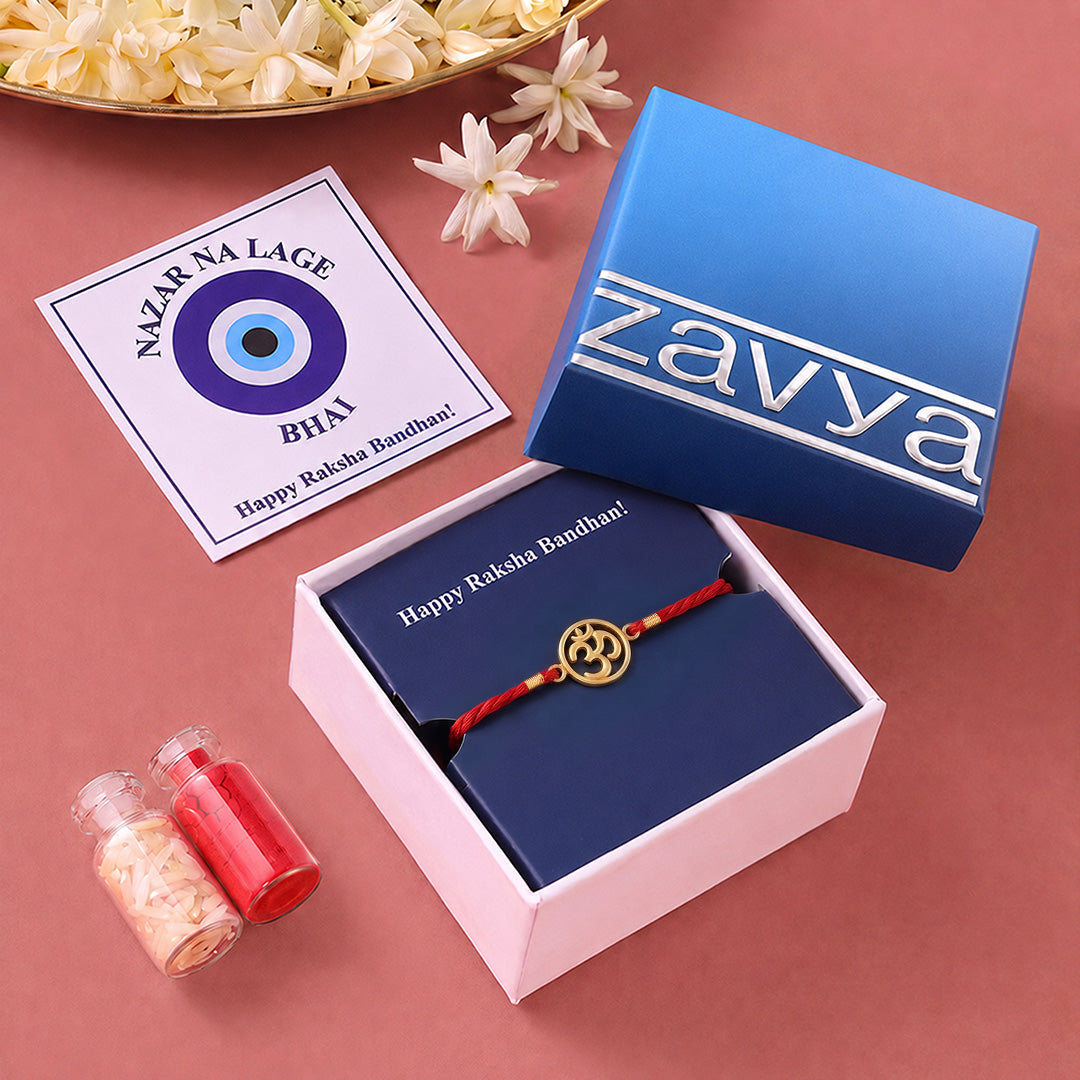 Mandala Om Gold Plated 925 Silver Rakhi (ALVINA Signature)