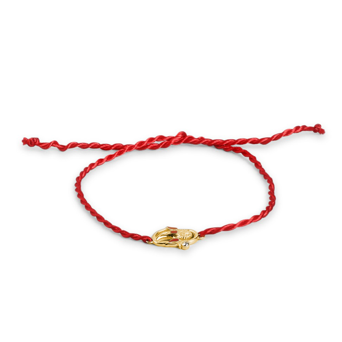Auspicious Lord Ganesh Ji CZ Gold Plated Silver Thread Rakhi