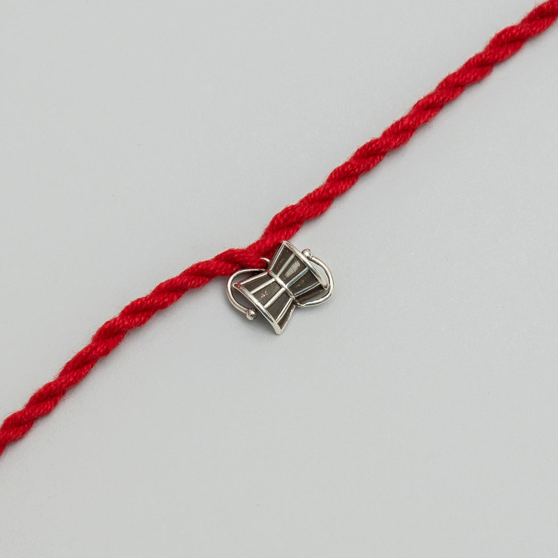 Divine Bonds Rhodium Plated 925 Sterling Silver Thread Rakhi