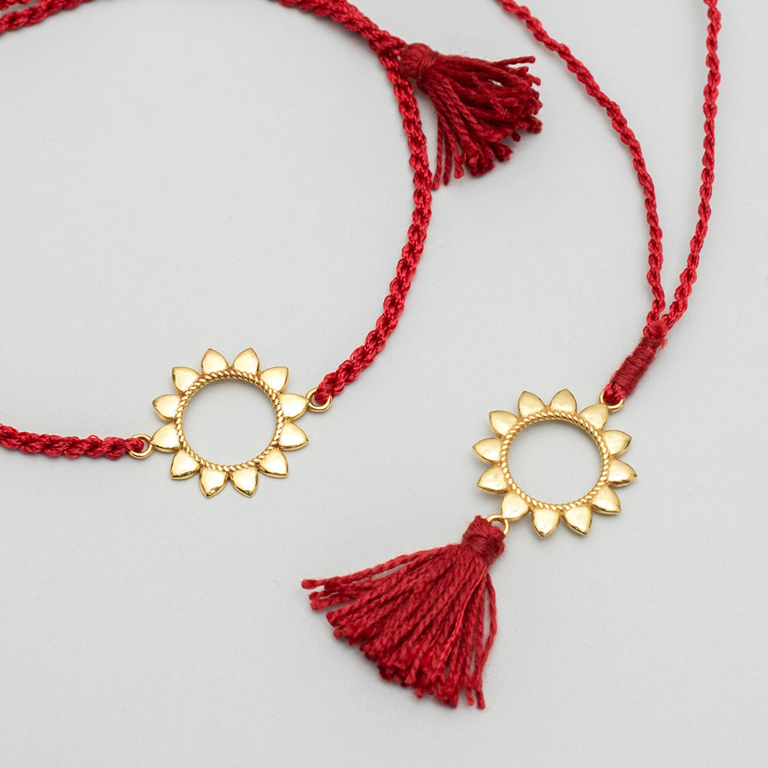 Endearing Union: The Bhai-Bhabhi 925 Sterling Silver Rakhi Duo