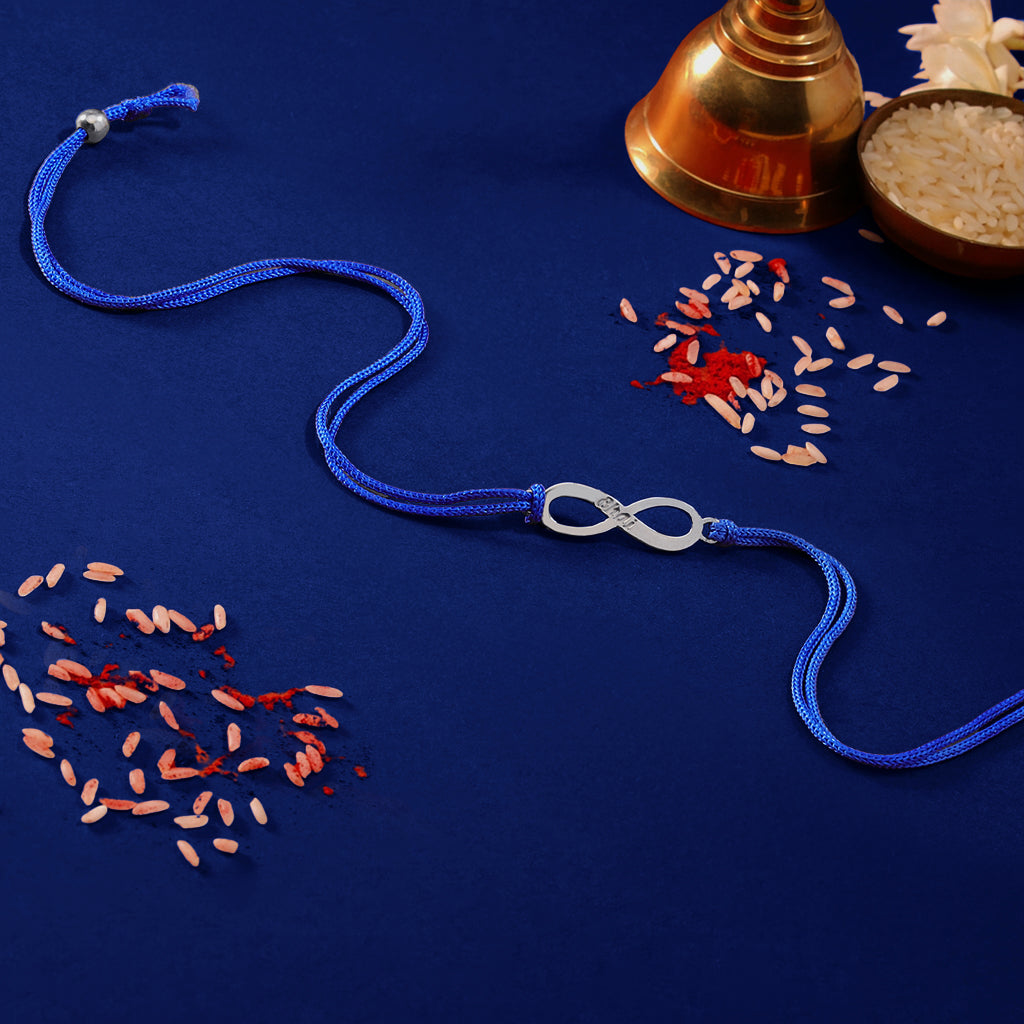 Rakhi Special 925 Sterling Silver Infinity Bhai Rakhi