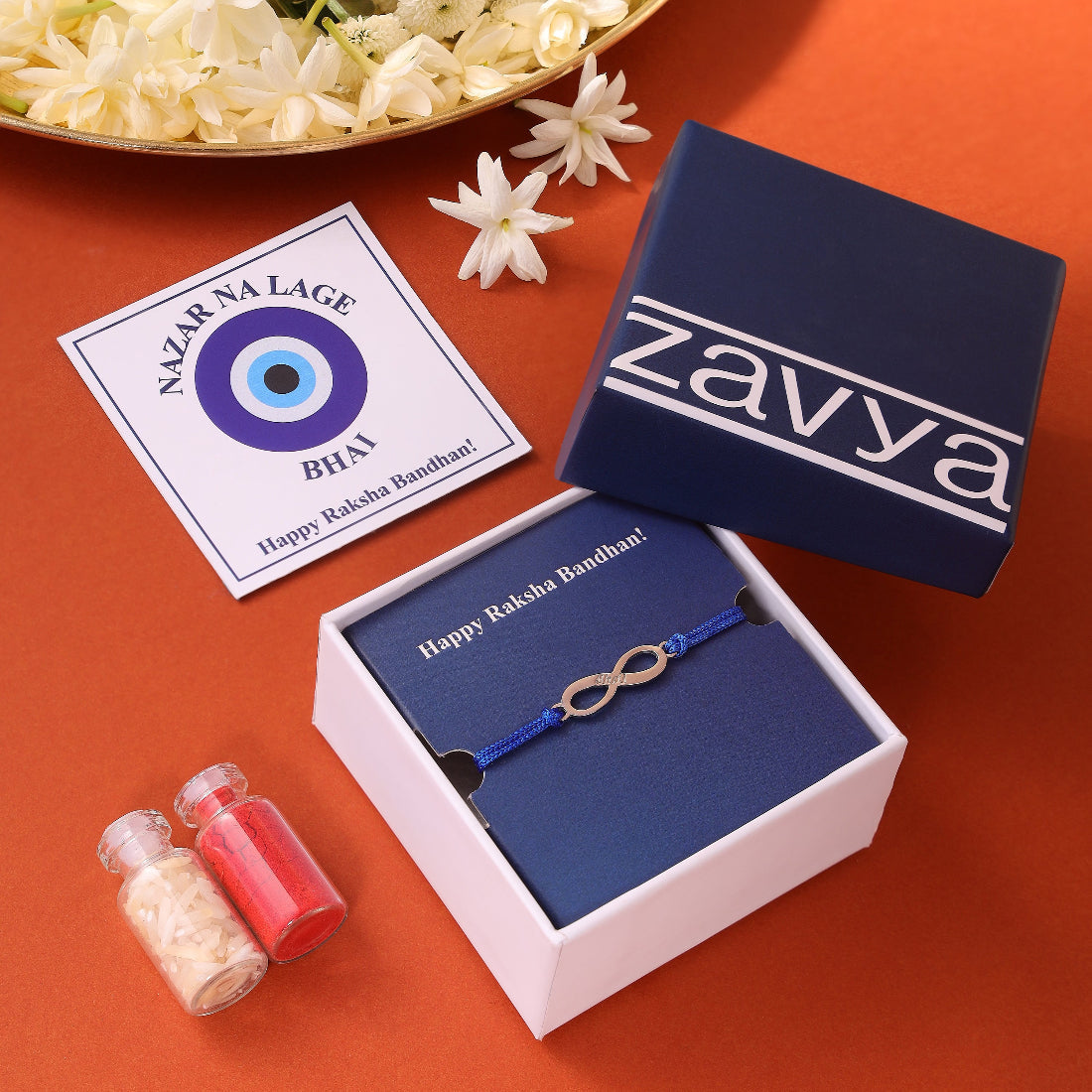 Rakhi Special 925 Sterling Silver Infinity Bhai Rakhi