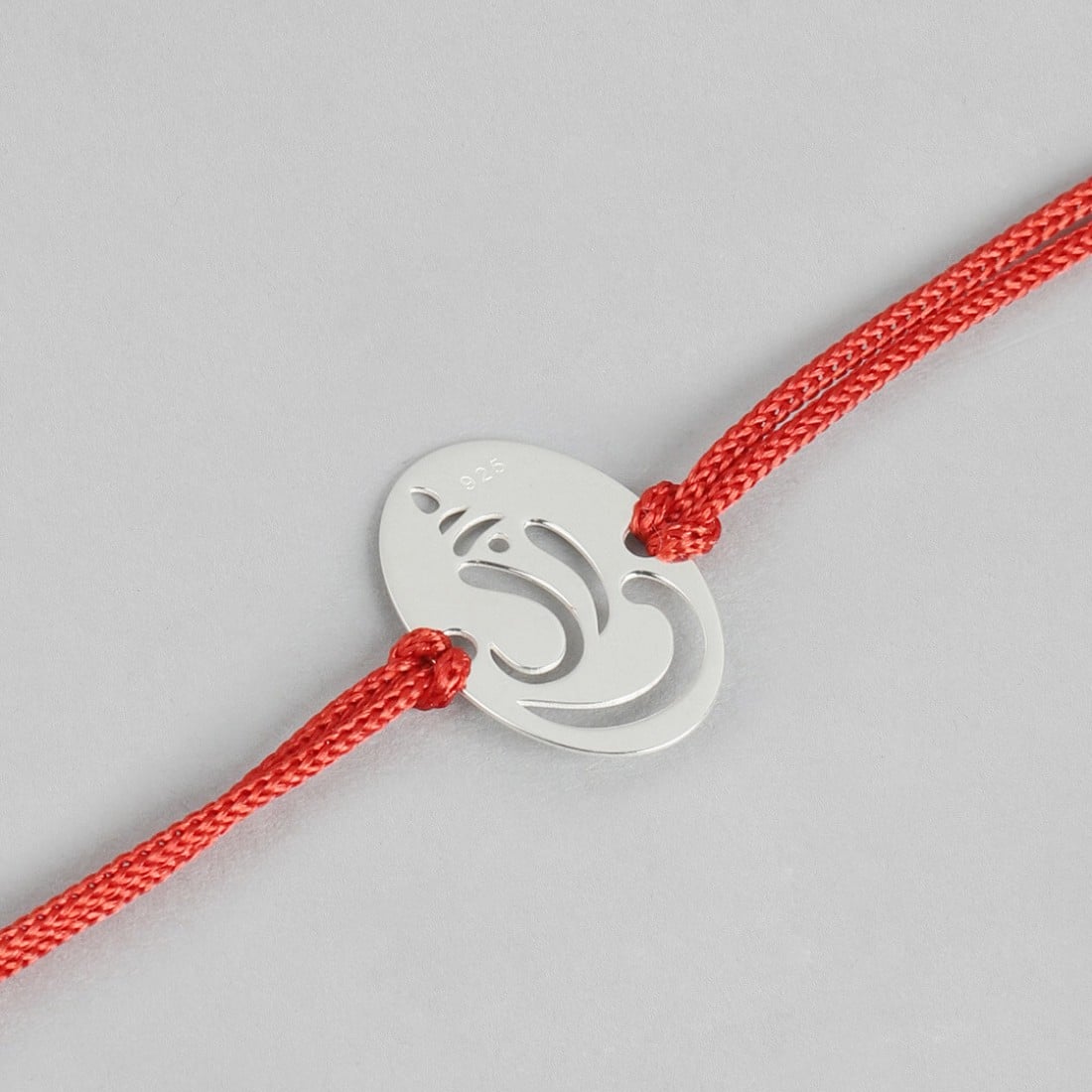 Rakhi Special 925 Sterling Silver Ganesha Rakhi