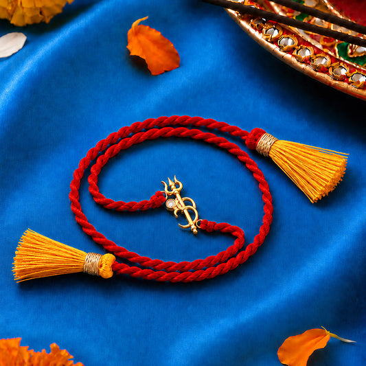 Divine Om Gold Plated 925 Silver Rakhi