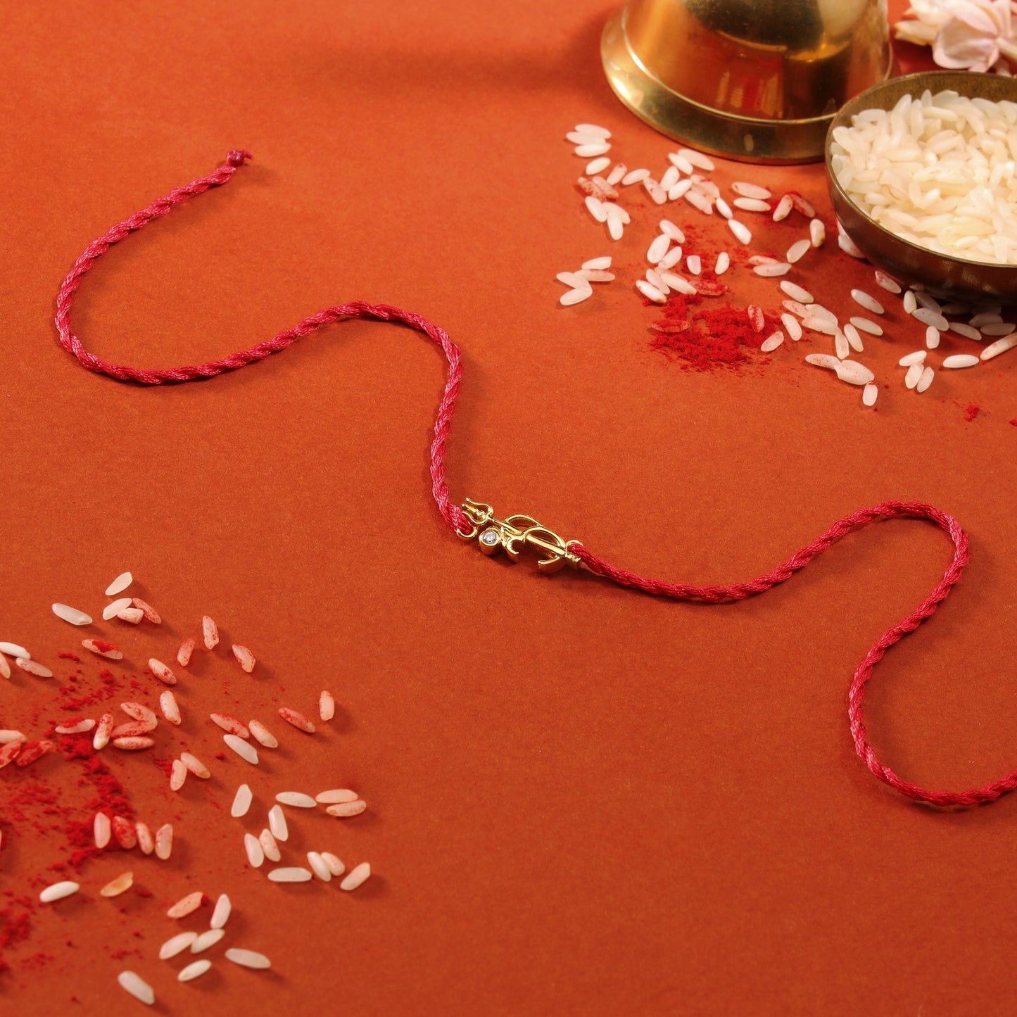 Golden Om Bond Gold-Plated 925 Sterling Silver Rakhi