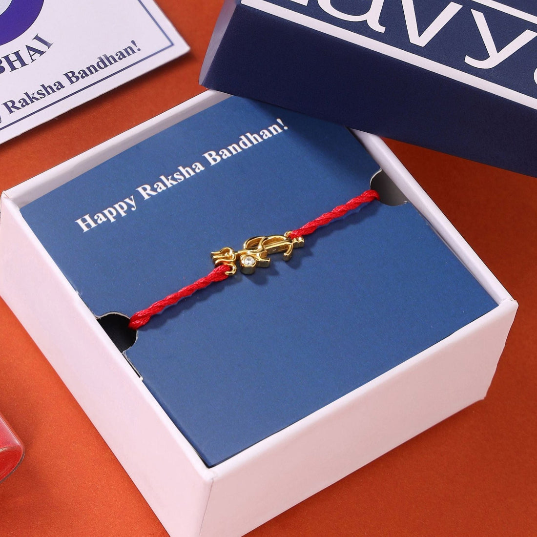 Golden Om Bond Gold-Plated 925 Sterling Silver Rakhi