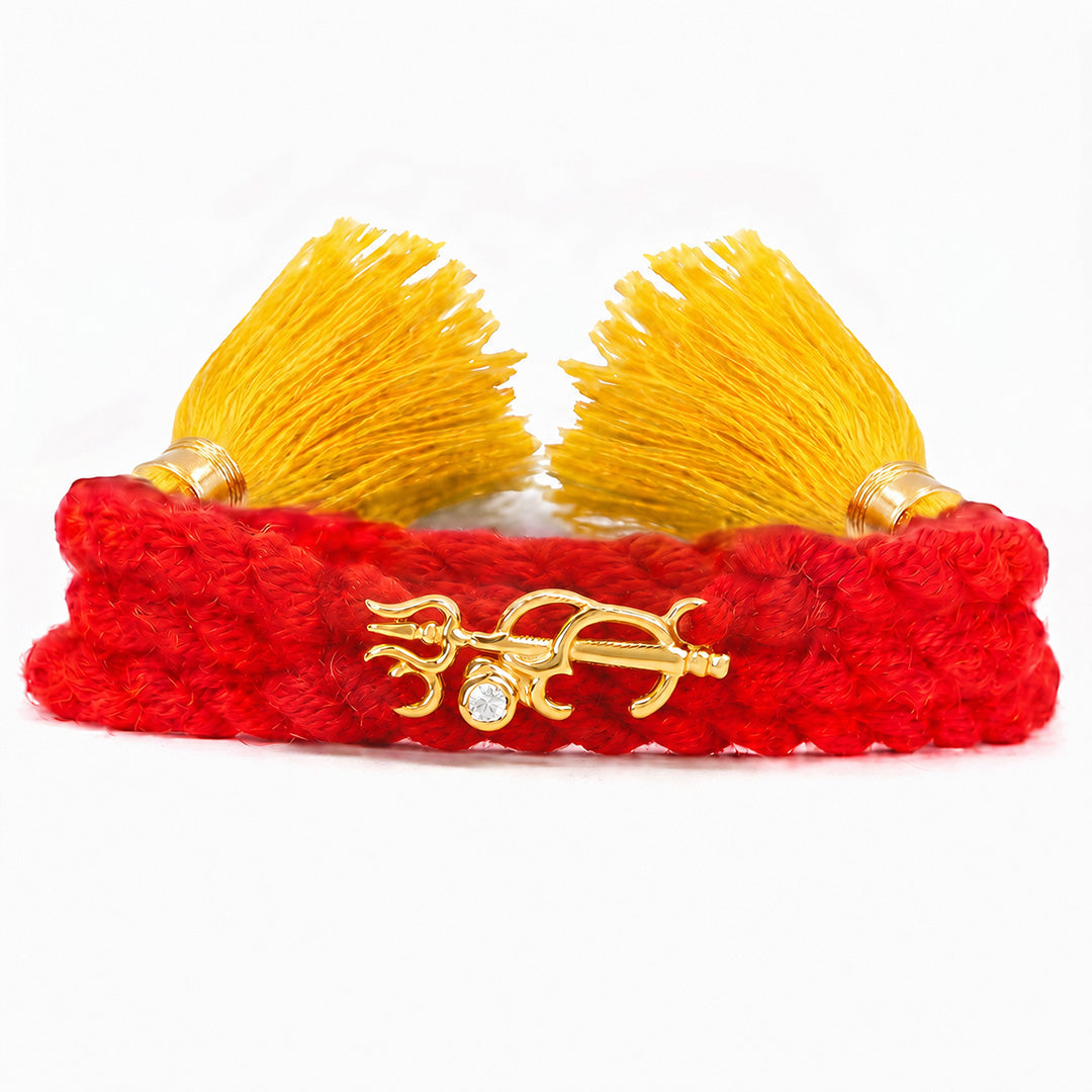 Divine Om Gold Plated 925 Silver Rakhi
