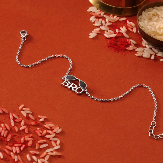 Cool Bro Rhodium-Plated 925 Sterling Silver Rakhi