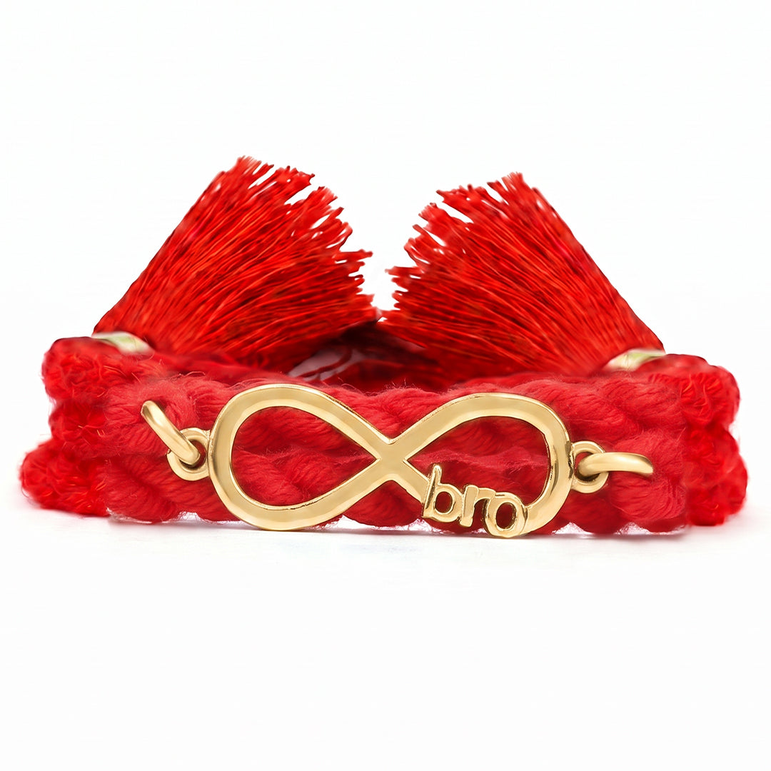 Eternal Bond Infinity Bro Gold Plated Silver Rakhi (ALVINA Signature)