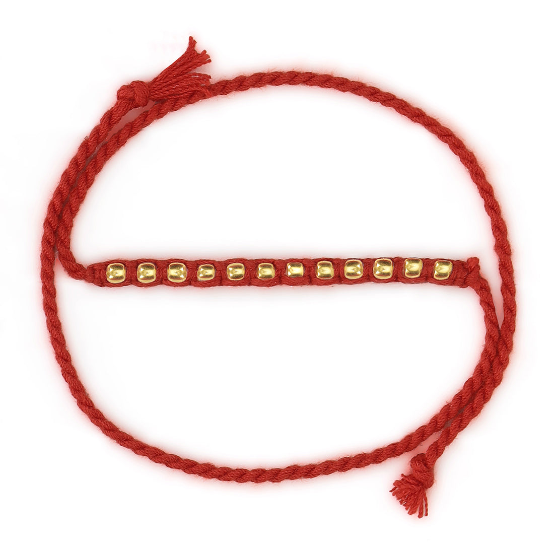 Timeless Beads Rhodium & Gold-Plated Sterling Silver Thread Rakhi Combo For Him