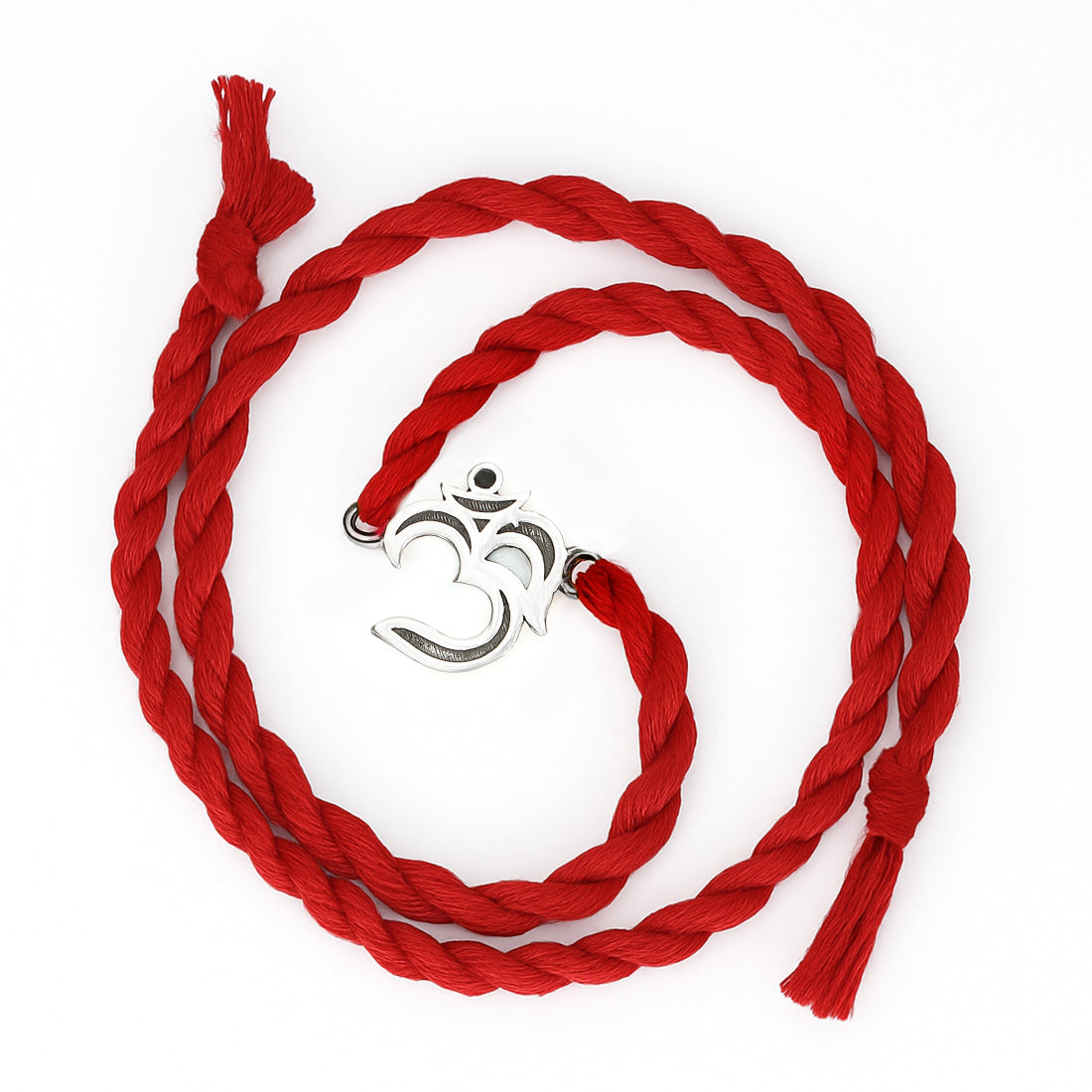 Sacred Om Rhodium-Plated 925 Sterling Silver Rakhi