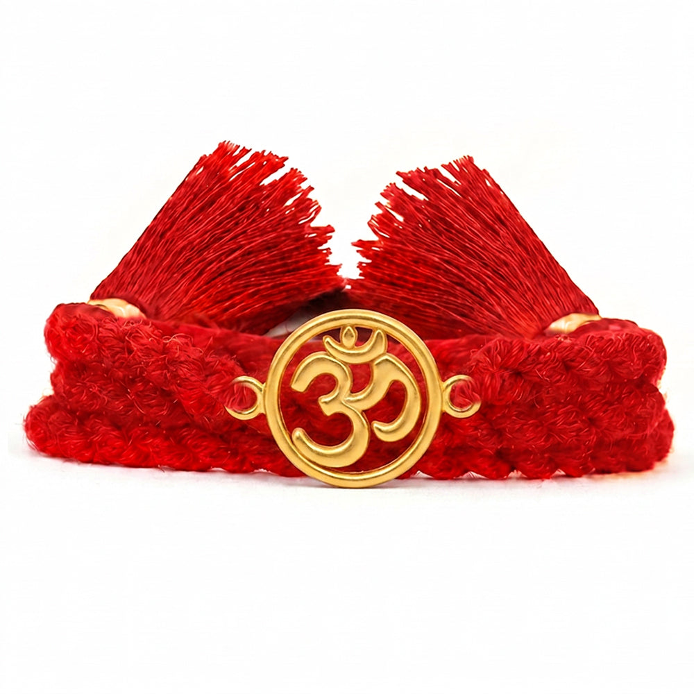 Divine Bonds: The Om-Infused 925 Sterling Silver Thread Rakhi