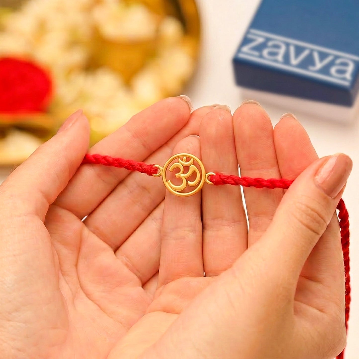 Divine Bonds: The Om-Infused 925 Sterling Silver Thread Rakhi