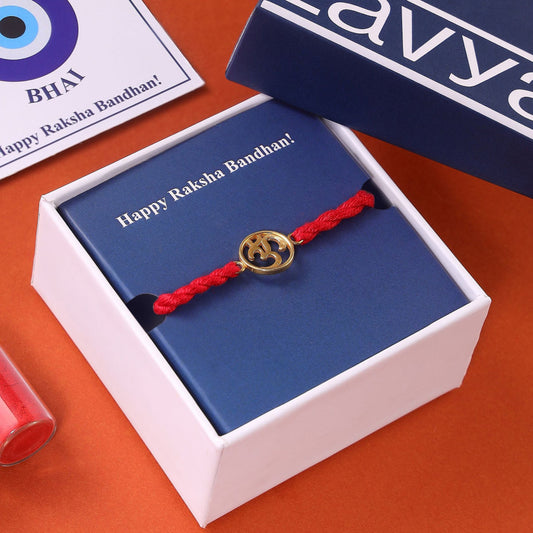 Divine Bonds: The Om-Infused 925 Sterling Silver Thread Rakhi