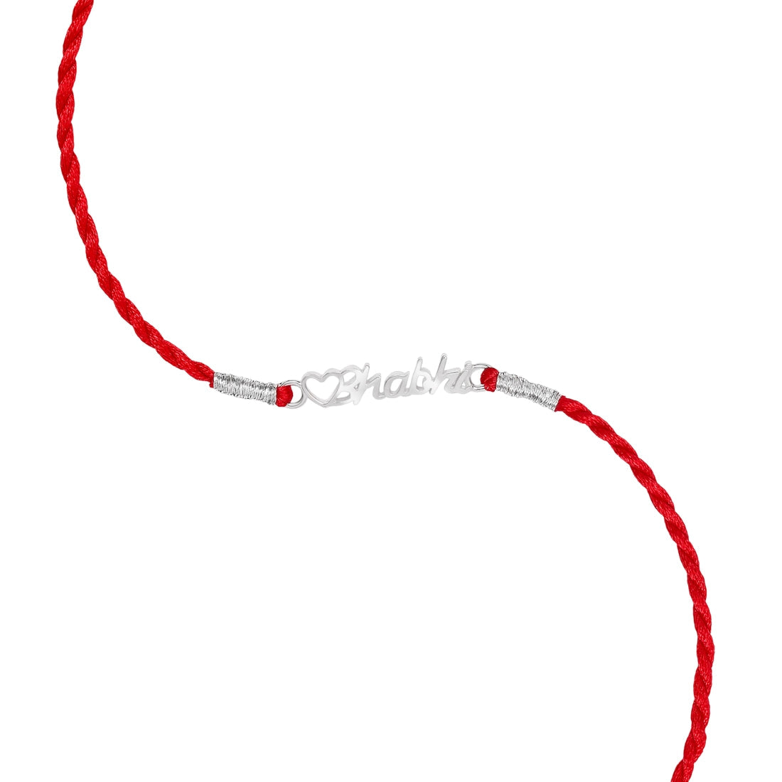 Bhaiya & Bhabhi Rhodium Plated 925 Sterling Silver Thread Rakhi Combo