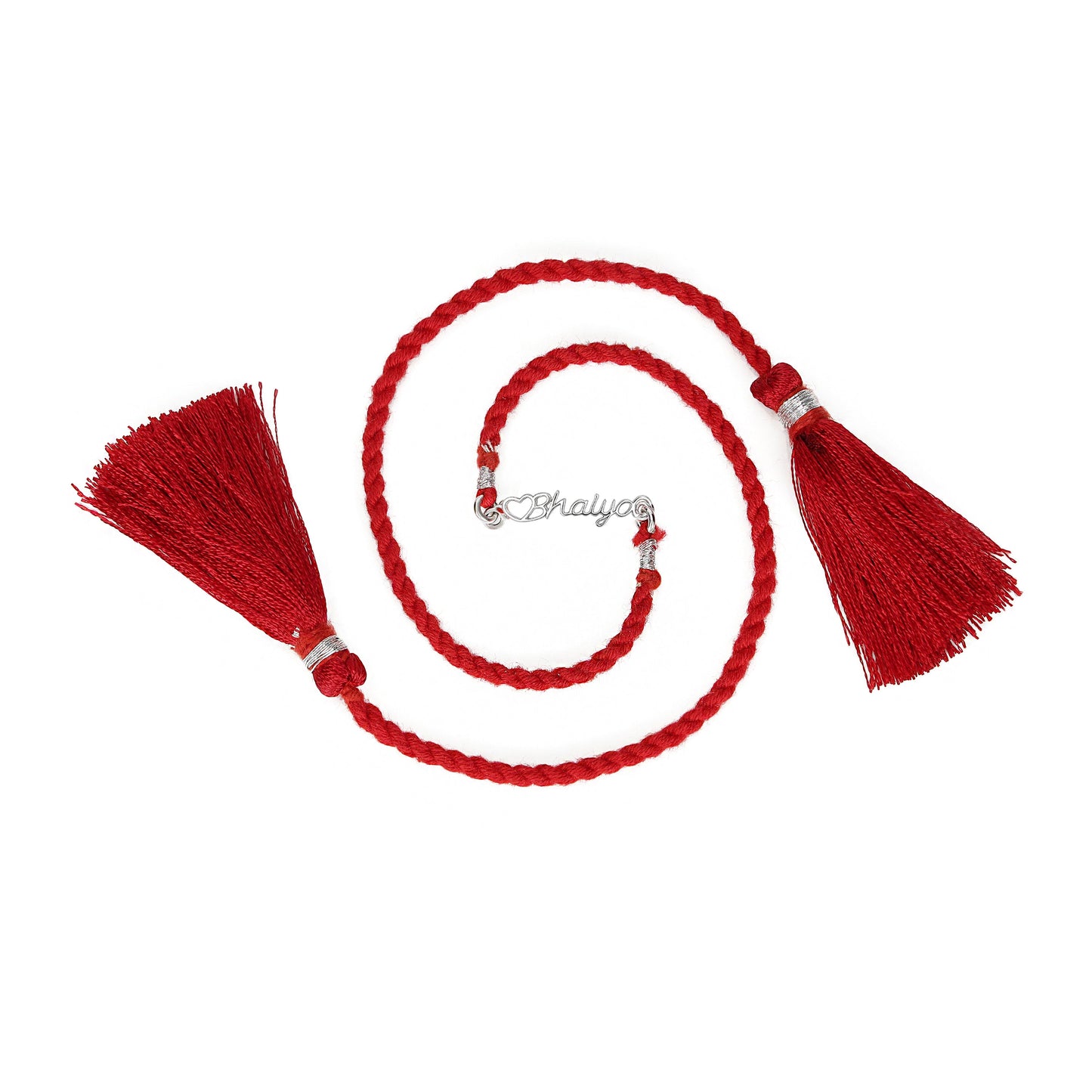 Bhai's Pride Rhodium-Plated Sterling Silver Thread Rakhi For Him