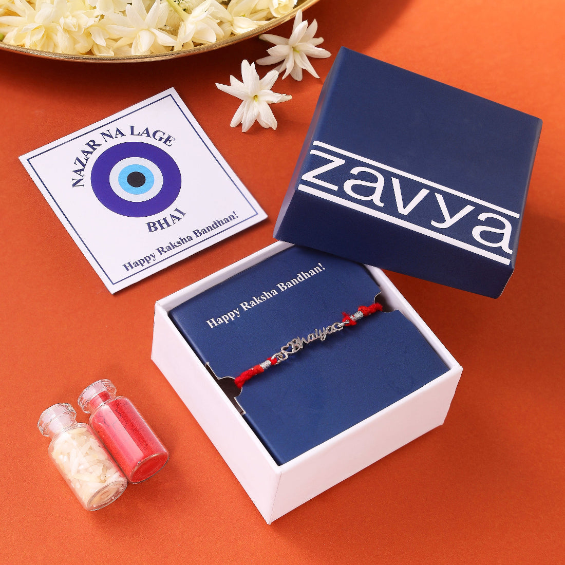 Bhai's Pride Rhodium-Plated Sterling Silver Thread Rakhi For Him