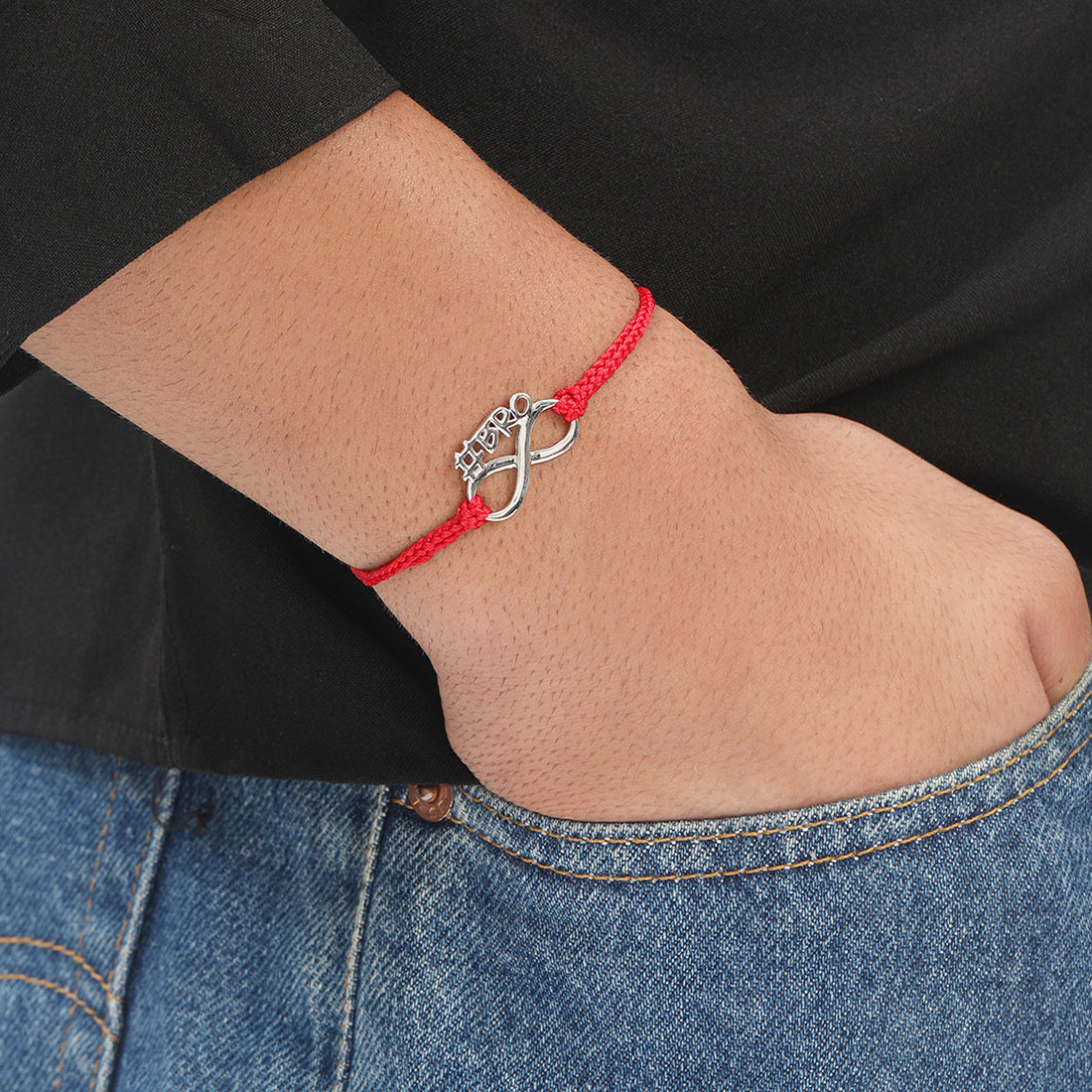 Eternal Bond Rhodium-Plated 925 Sterling Silver Bro Rakhi Combo