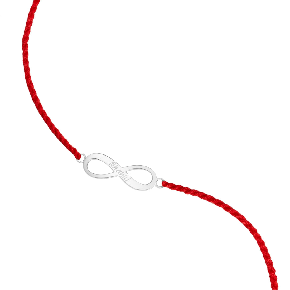 Timeless Bhabhi Rhodium-Plated Sterling Silver Thread Rakhi For Her