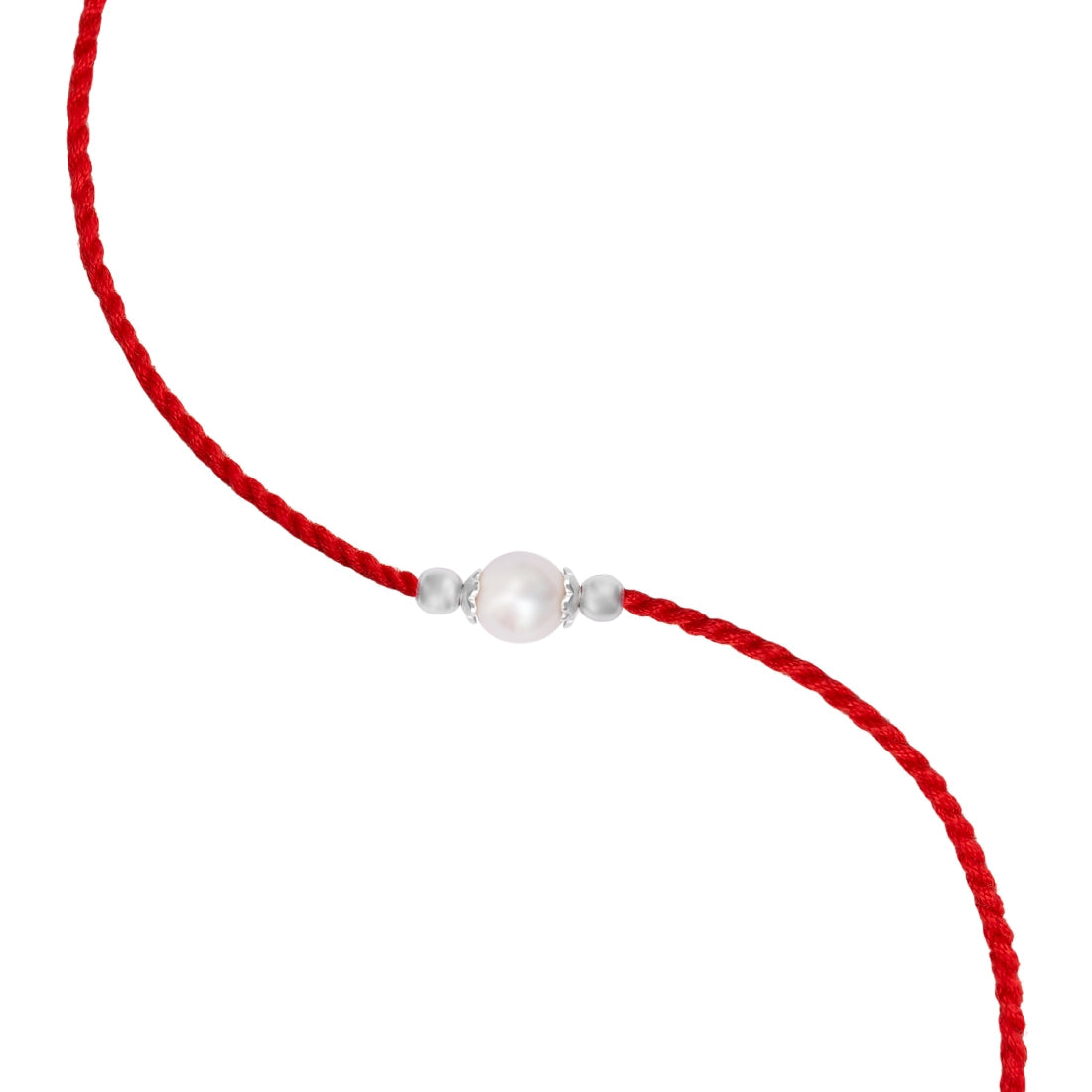 Pearl Essence Sterling Silver Thread Rakhi For Him