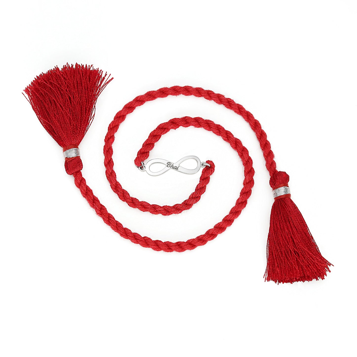 Infinity Bhai Rhodium Plated Silver Rakhi
