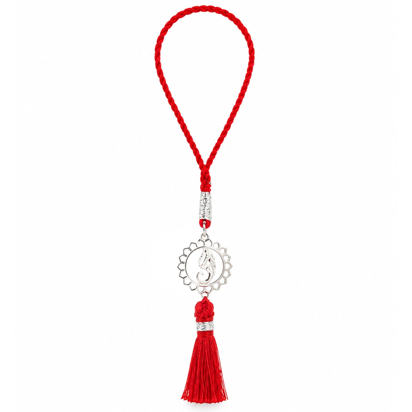 Lord Ganesha Silver Lumba Rakhi for Bhabhi (ALVINA Signature)