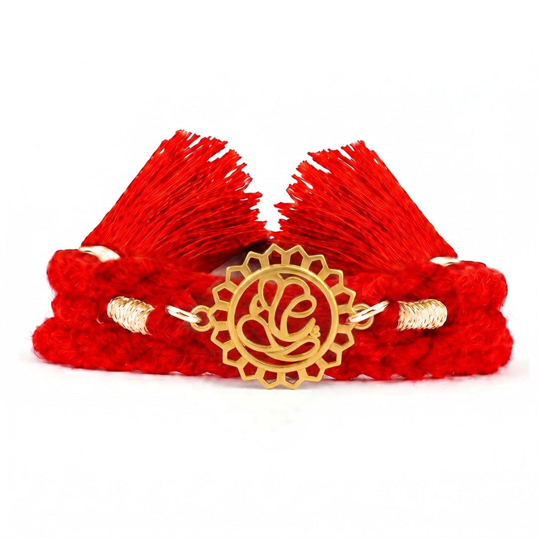 Eternal Ganesha Gold Plated Silver Rakhi (ALVINA Signature)