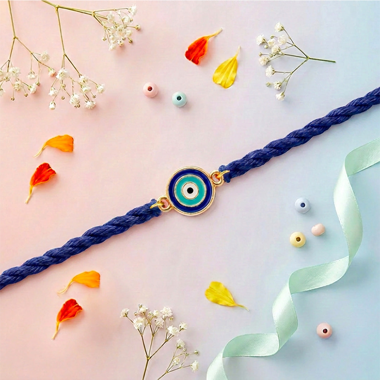 Evil Eye Kids Silver Rakhi