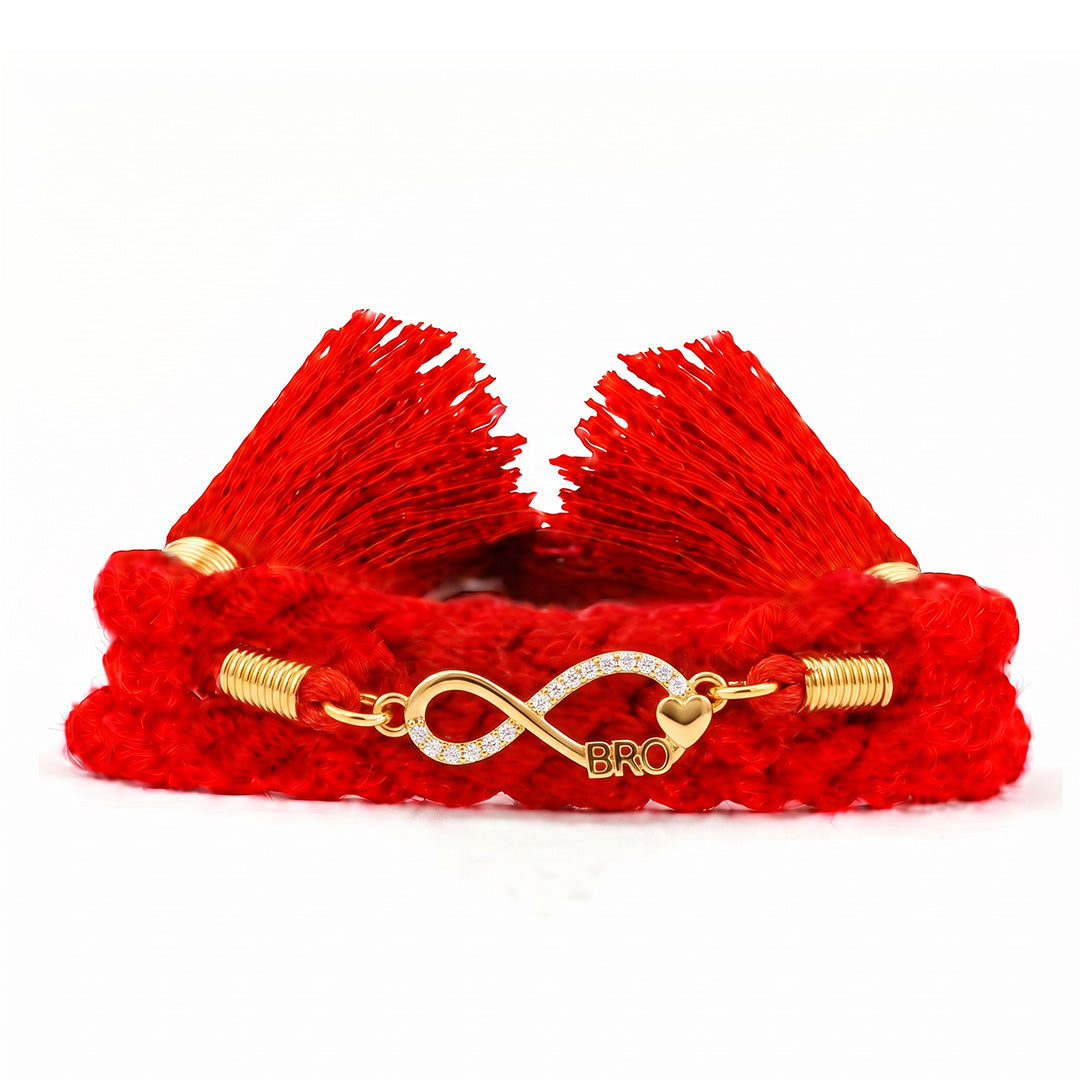 Infinity Bro Gold Plated 925 Silver Rakhi
