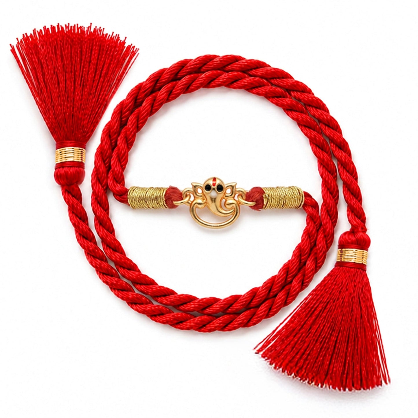 Sacred Ganesha Gold Plated 925 Silver Rakhi